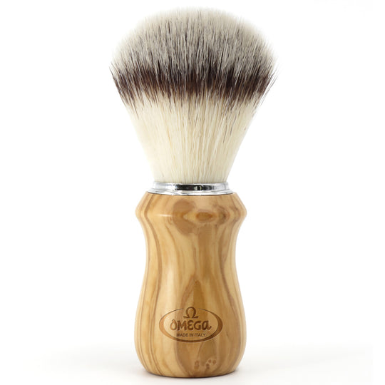 Pamatuf cu par sintetic si maner din lemn de maslin Omega 46832