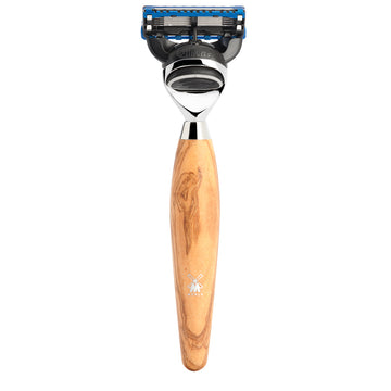 Aparat de ras compatibil Gillette Fusion si maner din lemn de maslin R 870 F