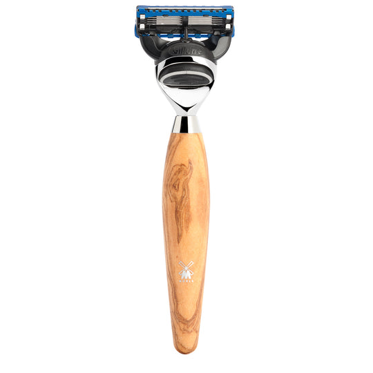 Aparat de ras compatibil Gillette Fusion si maner din lemn de maslin R 870 F