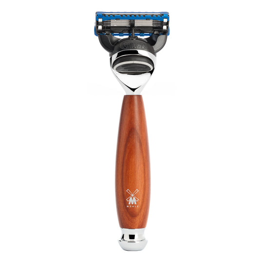 Aparat de ras compatibil Gillette Fusion si maner din lemn de prun R 331 F