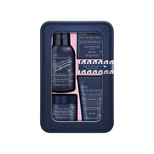 Set cadou Baylis & Harding Fuzzy Duck Men's Pink Pepper & Oud Emergency Beard kit