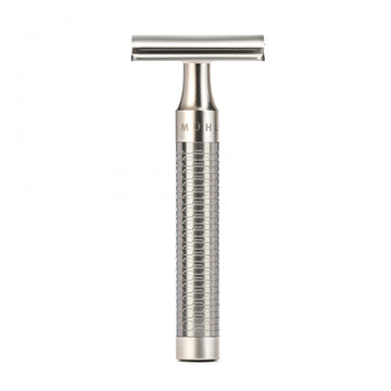 Aparat de ras clasic Safety Razor cu piaptan inchis, otel inoxidabil, Muehle Rocca R94