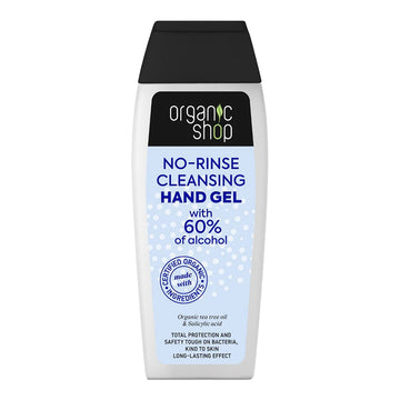 Gel igienizant de maini Organic Shop cu ulei organic din arbore de ceai, 60% alcool, acid Salicilic, 100 ml