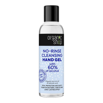 Gel igienizant de maini Organic Shop cu ulei organic din arbore de ceai, 60% alcool, acid Salicilic, 200 ml