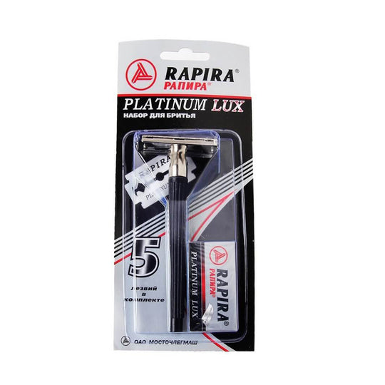 Aparat de ras Rapira  cu set 5 lame Platinum Lux