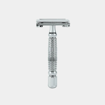 Aparat de ras clasic tip butterfly Rockwell R1 White Chrome