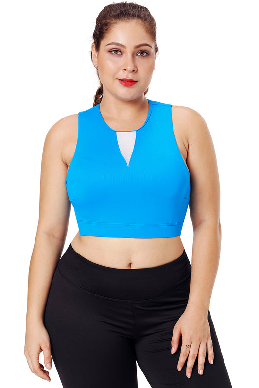 Bustiera sport cu insertie de plasa - plus size BRA222P-4