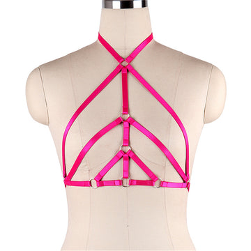 Lenjerie tip ham fetish din benzi elastice reglabile BRA281-55