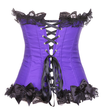 Corset elegant accesorizat cu dantela si fundite C85-11