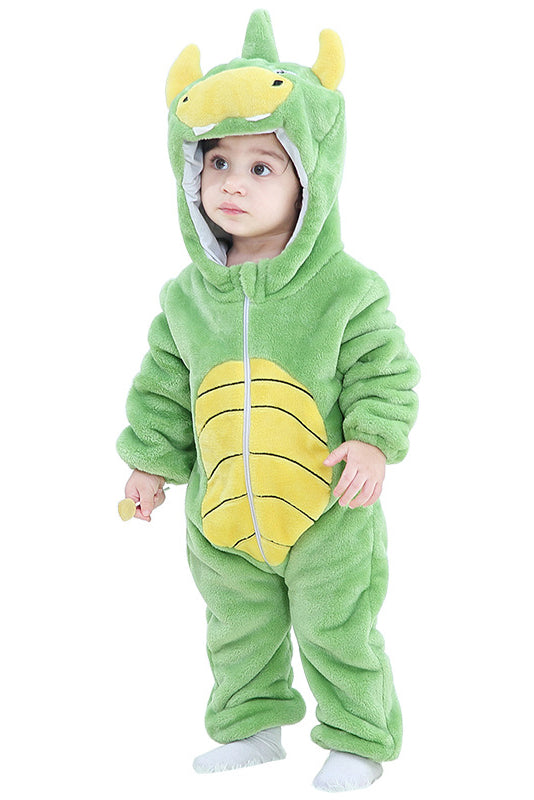 Pijama kigurumi pentru bebelusi, model Dragon, din material moale si pufos, CLD142-129