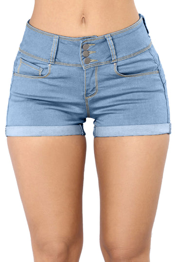 Pantaloni scurti din denim D296-411