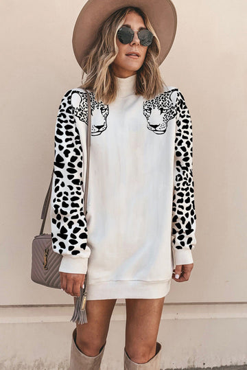 Rochie oversize cu model animal print D800-211