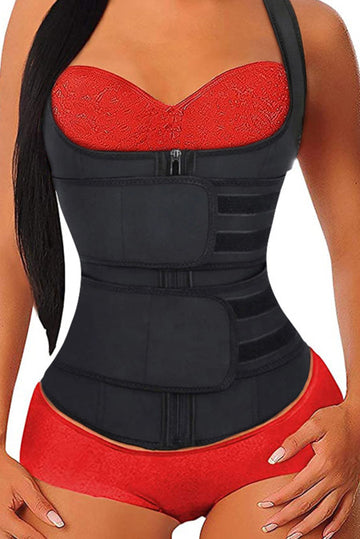 Corset modelator din neopren tip vesta, model sub bust cu sistem dublu de inchidere E1037-1