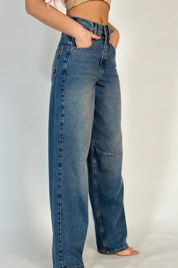 Blugi casual largi model boyfriend E1103-4