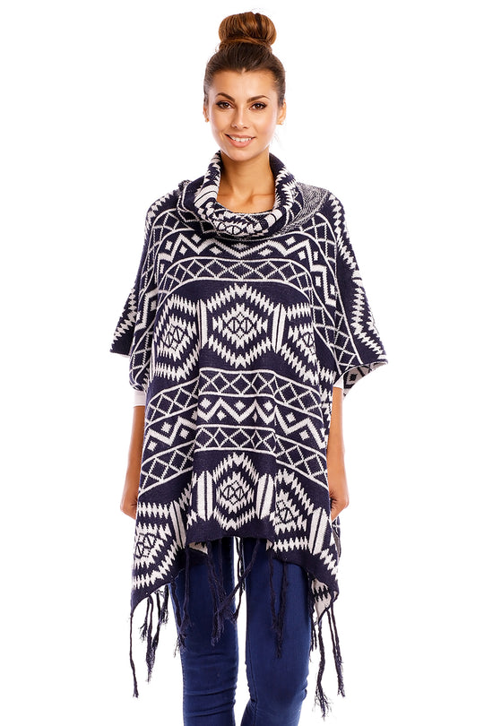 Cardigan tip poncho cu maneci trei sferturi E930-244