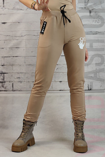 Pantaloni casual/sport cu snur si elastic in talie F857-155