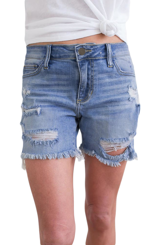 Pantaloni scurti cu rupturi decorative G460-411