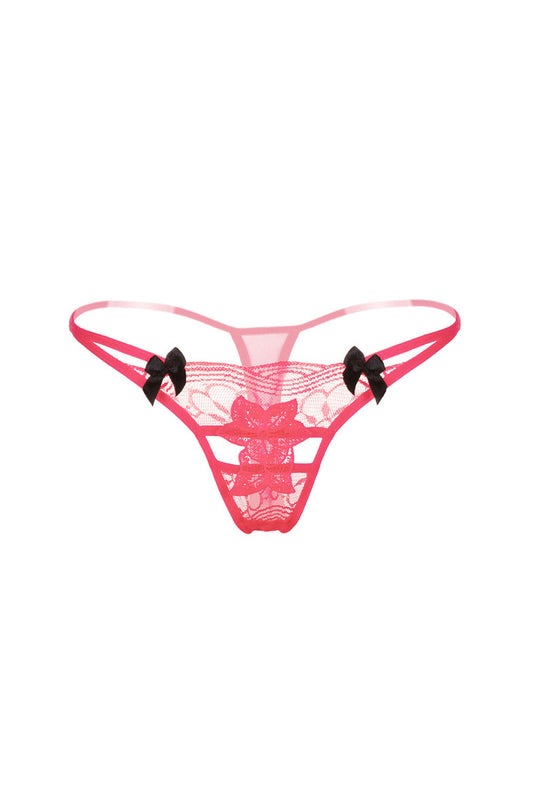 Chilot sexy accesorizat cu doua fundite decorative si broderie GS1046-33