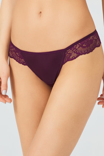Chilot tanga elastic cu dantela florala GS1156-1011