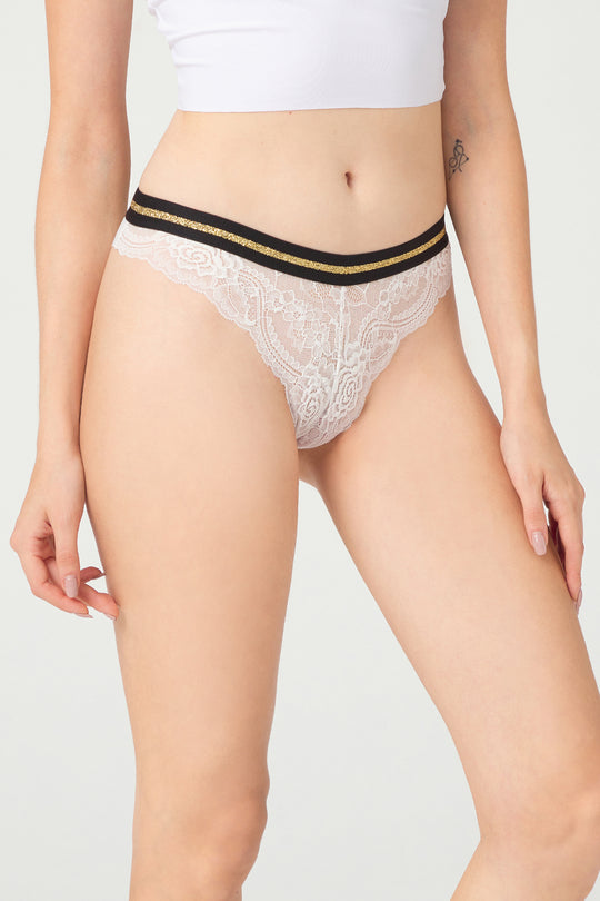 Chilot brazilian din dantela florala si material usor elastic GS1165-221
