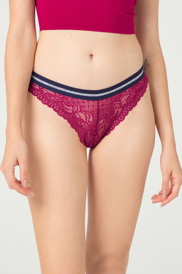 Chilot brazilian din dantela florala si material usor elastic GS1165-814