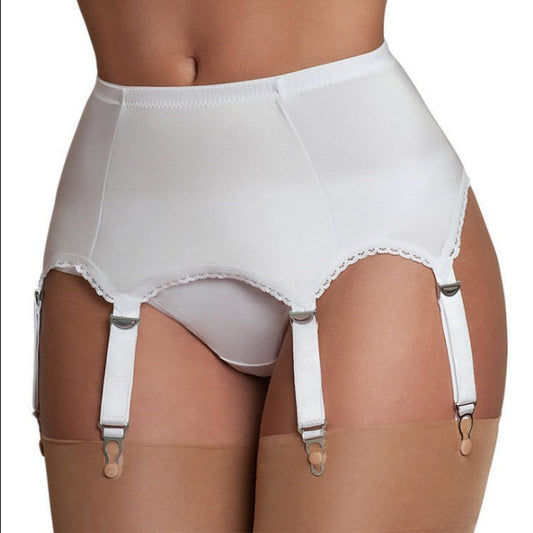 Portjartiera sexy din material elastic cu sase jartiere atasate GS1255-2