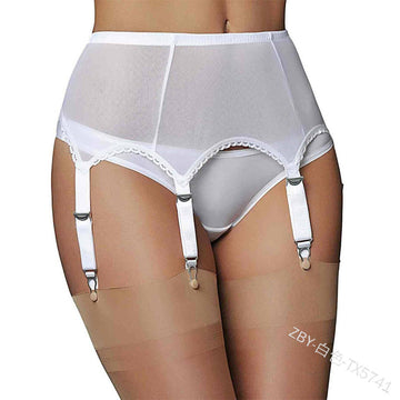 Portjartiera sexy din plasa fina cu patru 6 jartiere atasate GS1276-2