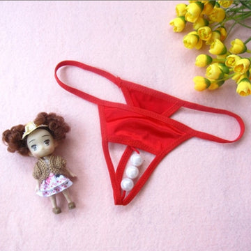 Chilot fetish elastic accesorizat cu 3 margele GS595-3