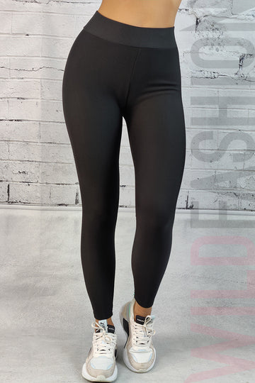 Colanti casual cu talie inalta din material reiat L880-1