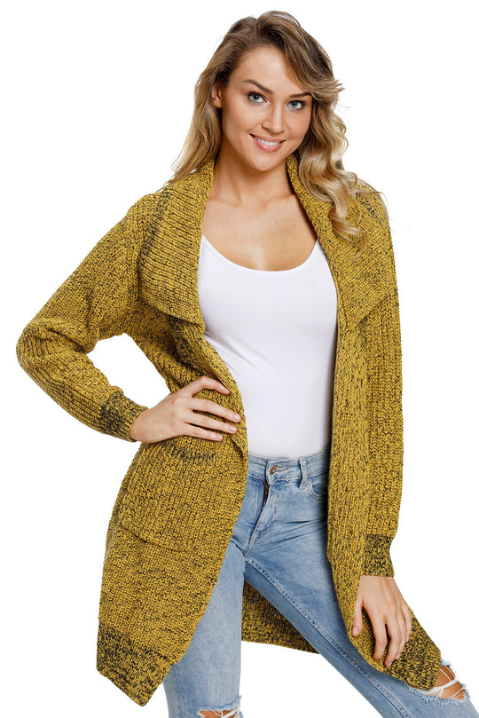 Cardigan calduros cu maneci lungi si doua buzunare M646-991