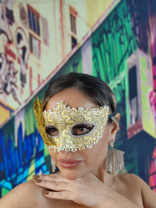MSK105-7 Masca de carnaval venetian din broderie