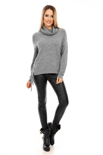Bluza cu maneca lunga si guler inalt N529-18