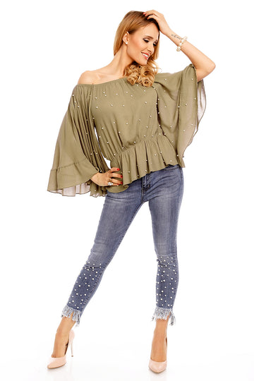 Bluza eleganta cu maneci largi N550-1218