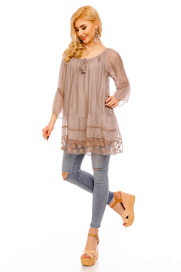 Bluza eleganta cu maneci tip clopot N575-8