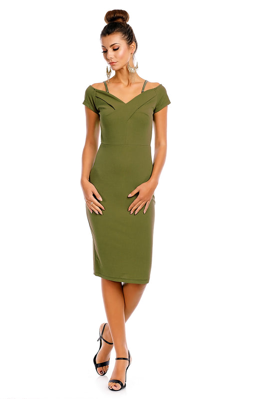 Rochie midi eleganta cu bretele reglabile N772-1218