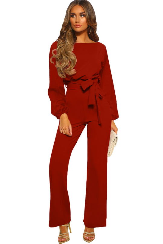 Salopeta casual/elegant din material usor elastic vaporos N853-3