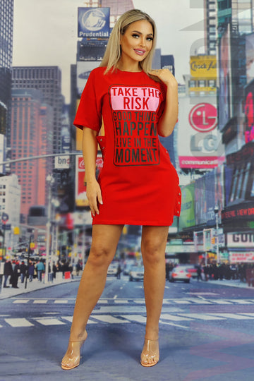 Tricou lung oversize cu text imprimat P771RR-3