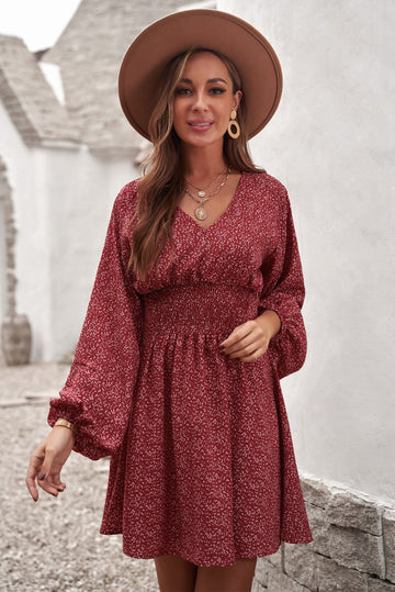 Rochie casual din material lejer si maneci lungi P773-81