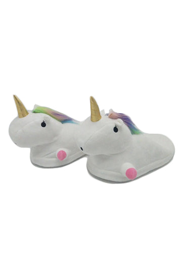 Papuci pufosi de casa in forma de unicorn PC6-2