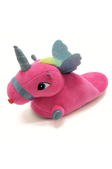 Papuci pufosi de casa in forma de unicorn PC8-55