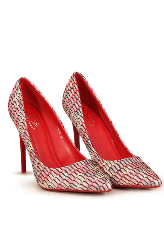 Pantofi eleganti cu imprimeu colorat PDS121-3