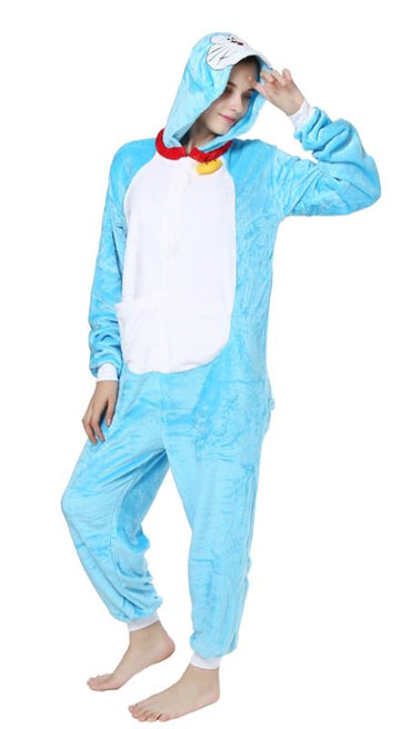 Pijama pufoasa model blue cat PJM185-441