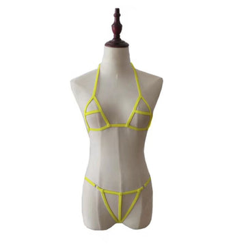 Lenjerie fetish din material elastic cu decupaje Q574-9