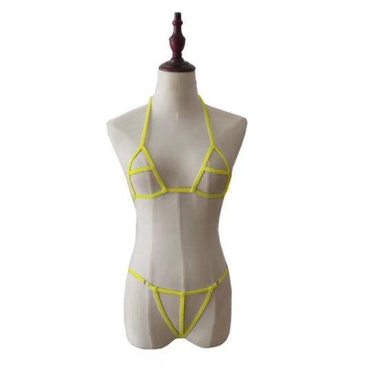 Lenjerie fetish din material elastic cu decupaje Q574-9