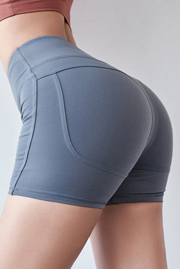 Pantaloni scurti fitness cu efect de push-up a fesierilor Q747-18