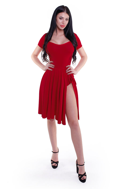 Body cu maneci scurte si fusta atasata R365-81