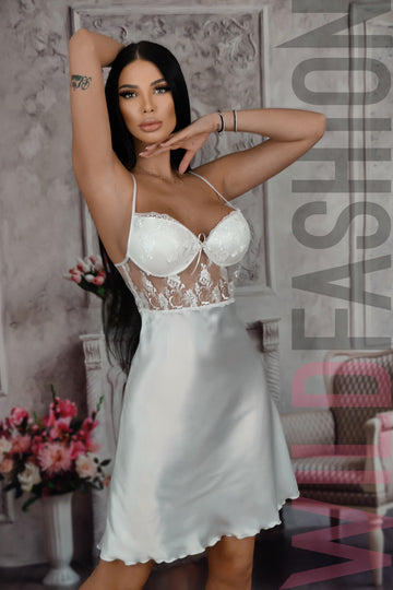 Desu elegant din material satinat fin la atingere R875-2