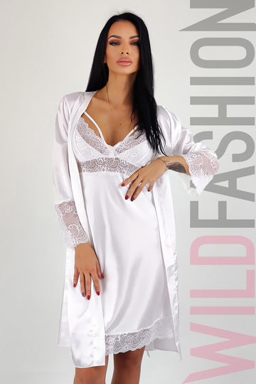 Compleu elegant din 2 piese din material satinat fin la atingere R886-2