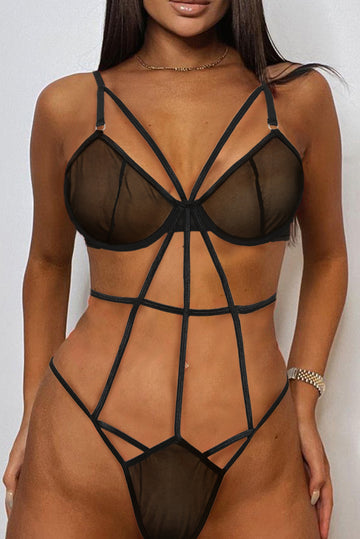 Body sexy din plasa fina semitransarenta R911-1