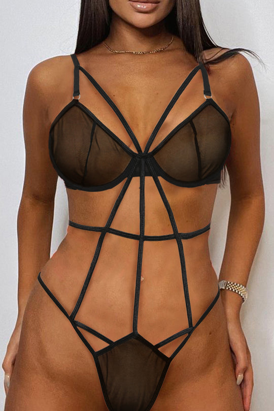 Body sexy din plasa fina semitransarenta R911-1